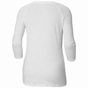 Columbia Camiseta Weekend Explorer™ 3/4 Tee Mujer Blancos (905TEBRHD)
